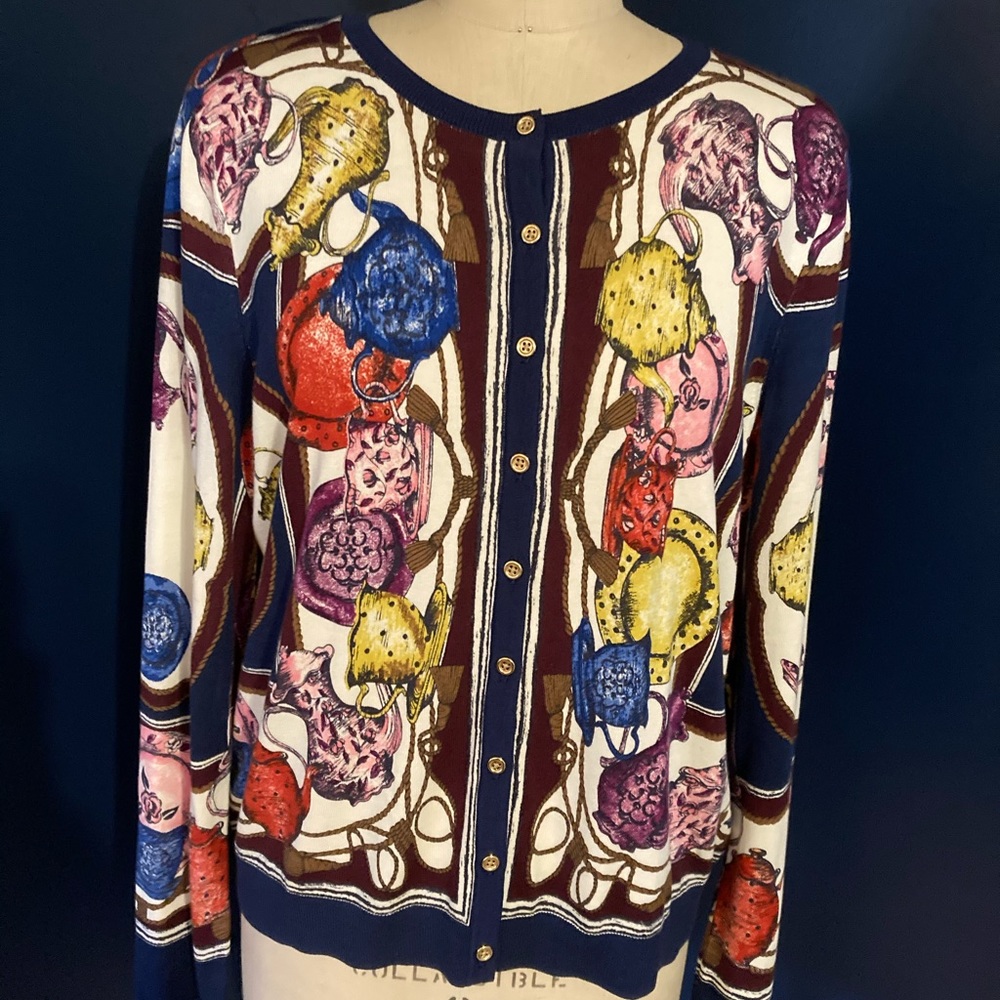 BRAND NEW WITH TAGS Talbots Teapot Cardigan